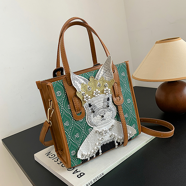 流行小眾設計包 刺繡兔兔包 爆款包 百搭包 斜挎包 手提包 托特包 手拎包 單肩包
