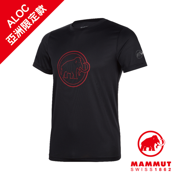 Mammut 長毛象 QD AEGILITY T-Shirt AF Men 彈性排汗透氣短袖 男款 黑/紅寶石 #1017-10062