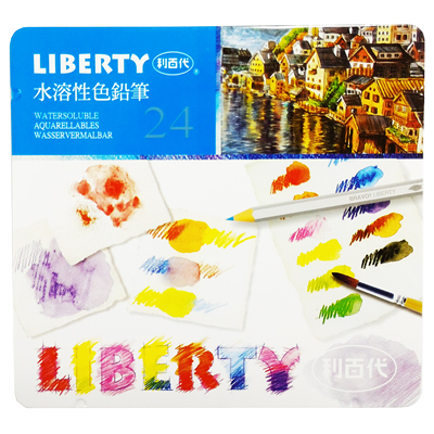 Liberty 利百代 水溶性色鉛筆 24色 鐵盒