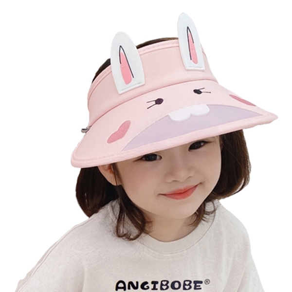 立體耳朵大帽沿遮陽空頂帽+涼感冰絲袖套 防曬 遮陽帽 袖套 帽子 兒童 現貨 男童 女童 橘魔法