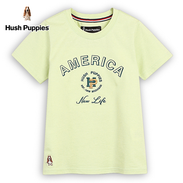 Hush Puppies T恤 童裝經典HP造型繡花短袖T恤