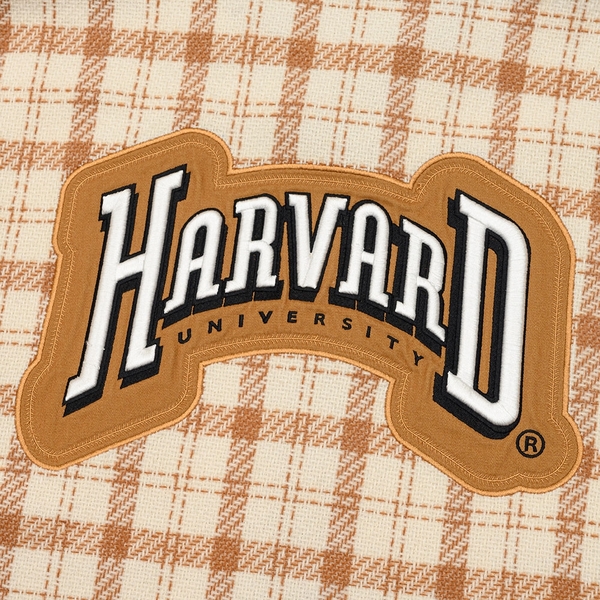 NCAA 外套 卡其白 刺繡 毛呢 拼接 格紋襯衫 中性 7255847032 product thumbnail 6