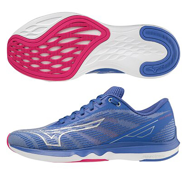 MIZUNO WAVE SHADOW 5 女鞋 慢跑 3E寬楦 一般型 ENERZY中底 藍【運動世界】J1GD219705