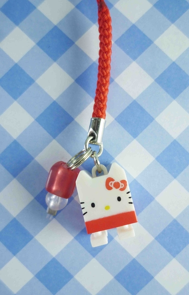 【震撼精品百貨】Hello Kitty 凱蒂貓~限定版手機吊飾-紅積木