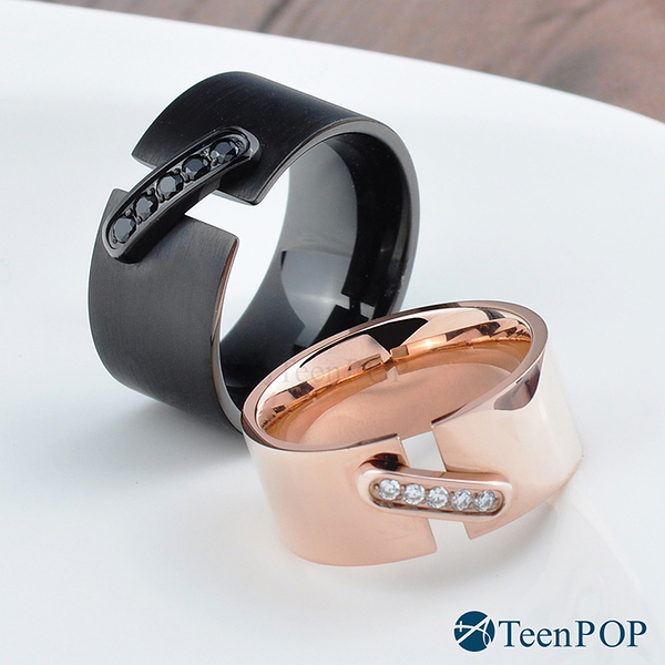 情侶對戒 ATeenPOP 珠寶白鋼戒指 遇到真愛 單個價格 七夕情人節禮