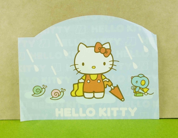 【震撼精品百貨】Hello Kitty 凱蒂貓~造型卡片-藍雨天