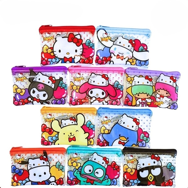 日本限定 Sanrio Hello Kitty 50週年小物收納袋 拉鍊袋 夾鏈袋 零錢包【南風百貨】
