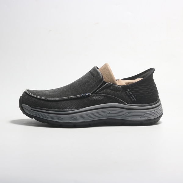 SKECHERS 休閒鞋 REMAXED 黑 牛仔布 瞬穿 健走鞋 男 204839BLK product thumbnail 4