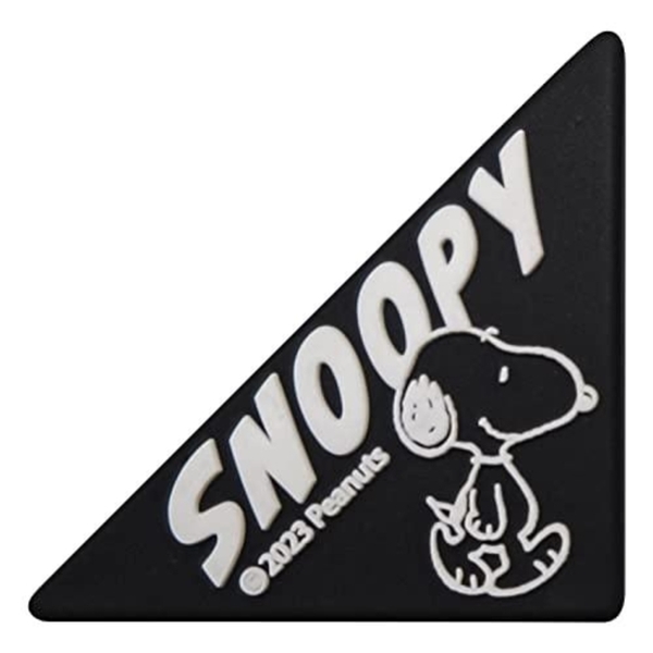 小禮堂 Snoopy 造型車門防撞貼2入組 (黑三角款) 4956019-132408 product thumbnail 3