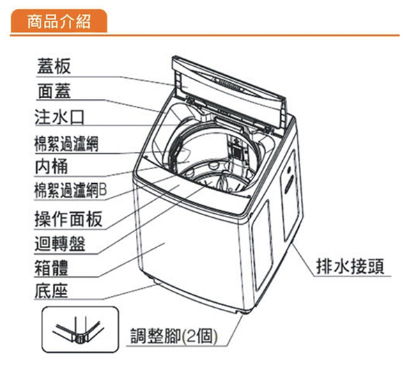 Kolin歌林12公斤單槽定頻直立式洗衣機 BW-12S06~含基本安裝+舊機回收 product thumbnail 2