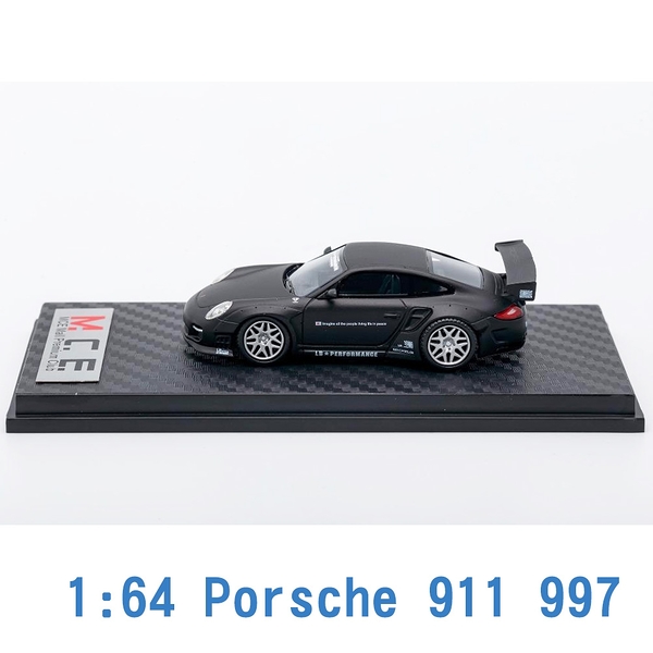 M.C.E. 1/64 模型車 Porsche 保時捷 911 997 (MATTE BLACK) MCE640002D 黑色