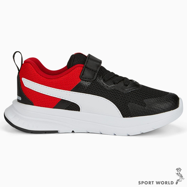 Puma Evolve Run Mesh 童鞋 中童 慢跑 魔鬼氈 黑紅【運動世界】38623901 product thumbnail 3