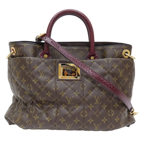 【二手名牌BRAND OFF】LOUIS VUITTON LV 路易威登 棕色 PVC塗層帆布 Exotic GM Tote 兩用包