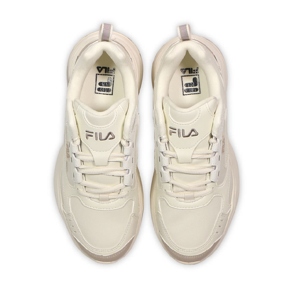 Fila 休閒鞋 WoodBlock 男女鞋 米白 皮革 休閒鞋 穿搭 厚底 老爹鞋 4-C140Y-924 product thumbnail 3