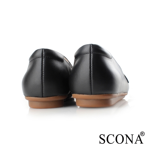 SCONA 蘇格南 雙11特惠商品 全真皮 復古馬銜釦舒適樂福鞋 黑色 31091-1 product thumbnail 5