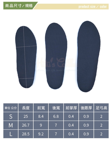 PU抗震運動鞋墊．S/M/L【鞋鞋俱樂部】【906-C159】 product thumbnail 3