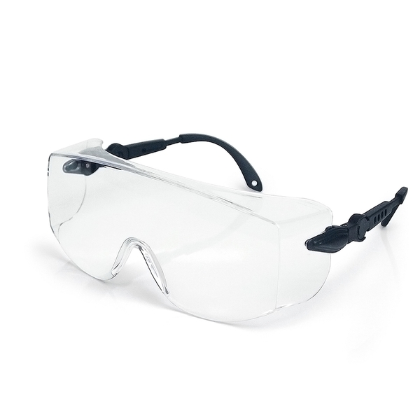 台灣製【全包廣角安全眼鏡-鏡腳可伸縮旋轉 S36A】強化抗UV 透明工作護目鏡 防護眼鏡 防塵護目鏡