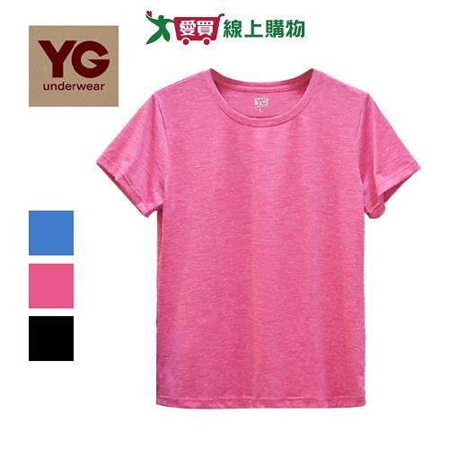 YG 女鍛彩吸排彈力圓領短袖 M~XL 高彈力 吸汗速乾 上衣 時尚 外穿 內搭 女內衣【愛買】