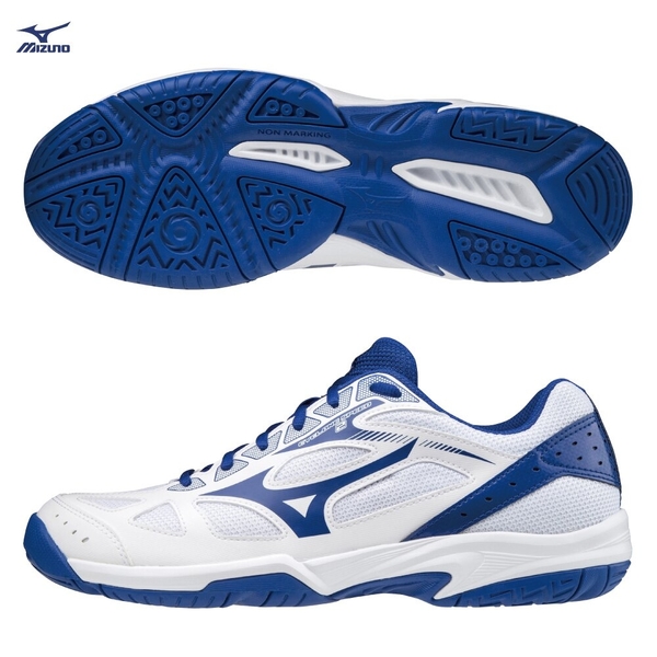 MIZUNO CYCLONE SPEED 2 男鞋 女鞋 排球 手球 基本 耐磨 白 藍【運動世界】V1GA198019