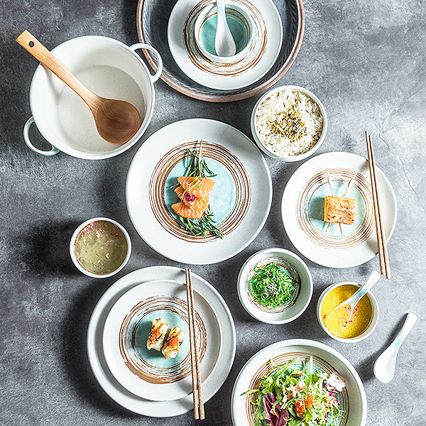 【堯峰陶瓷】日式餐具 綠如意系列 9.5吋芭蕉葉盤 (單入) 西盤餐|套組餐具系列|餐廳營業用 product thumbnail 9