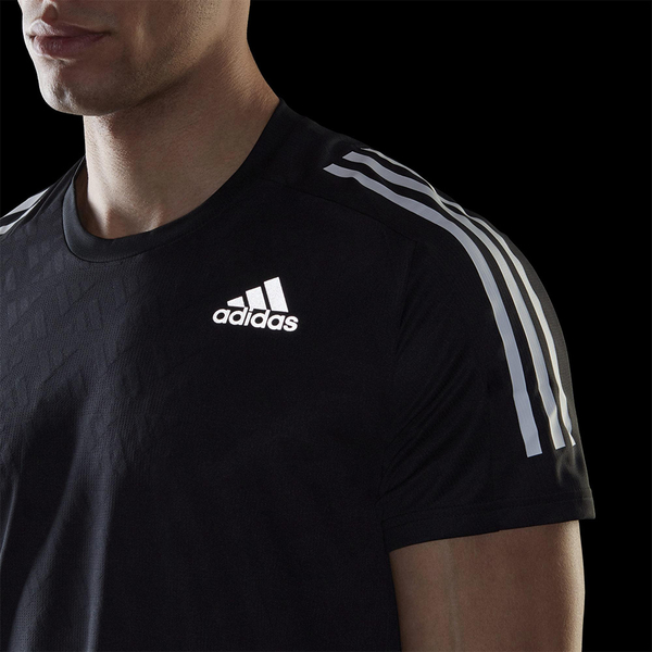 【現貨】Adidas 3-STRIPES 男裝 短袖 T恤 吸濕排汗 緹花 反光 黑【運動世界】H36450 product thumbnail 7
