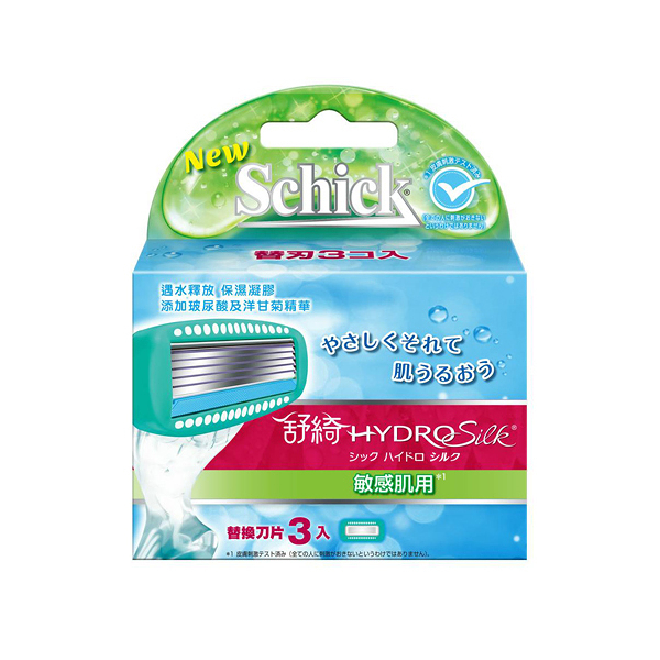 Schick 舒適 舒綺仕女除毛刀補充刀片-敏感肌用(3入裝)【小三美日】