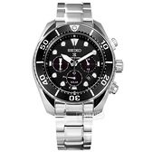 SEIKO 精工 / V192-0AD0D.SSC757J1 / PROSPEX 太陽能 潛水錶 計時碼錶 防水200米 不鏽鋼手錶 黑色 45mm
