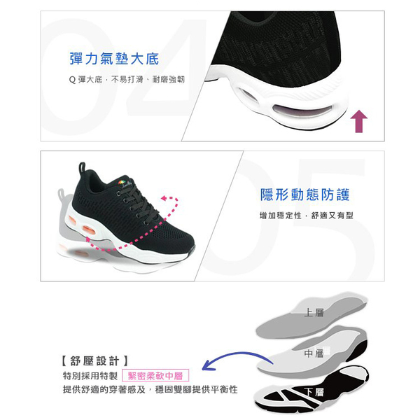 運動鞋．Leon Chang雨傘牌．休閒網布運動鞋．黑/紫【鞋鞋俱樂部】【170-LDL7494】 product thumbnail 5