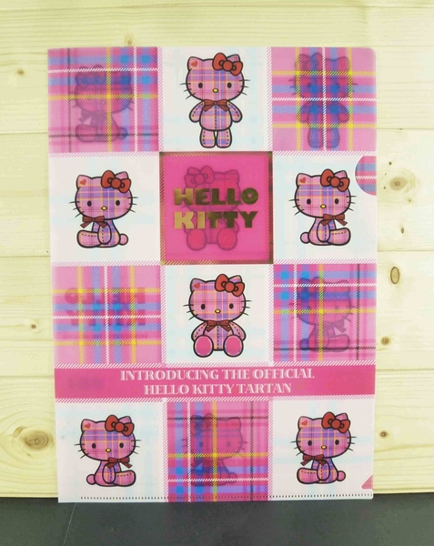 【震撼精品百貨】Hello Kitty 凱蒂貓~文件夾~35th熊(格子)