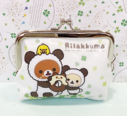 【震撼精品百貨】Rilakkuma San-X 拉拉熊懶懶熊~拉拉熊珠扣零錢包-綠#04375