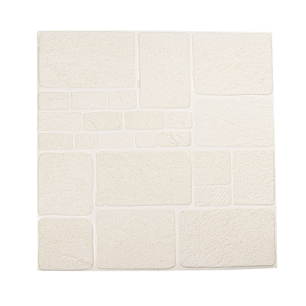 威瑪索 DIY裝修壁貼3D立體泡棉仿磚紋石紋牆貼 70X70X0.8cm-白色