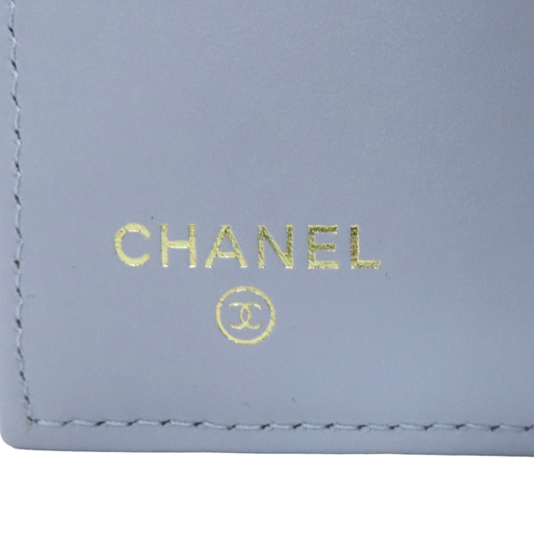 【二手名牌BRAND OFF】CHANEL 香奈兒 灰色 牛皮 三折扣式錢包 product thumbnail 8