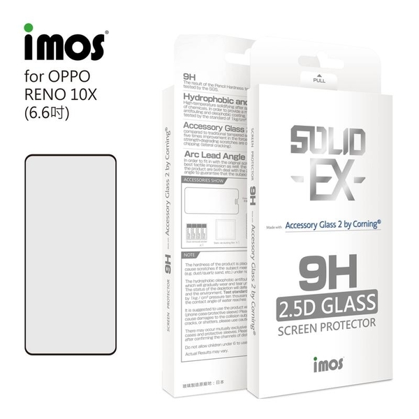 【愛瘋潮】iMos OPPO RENO 10X(6.6) 滿版玻璃保護貼 美商康寧公司授權 螢幕保護貼