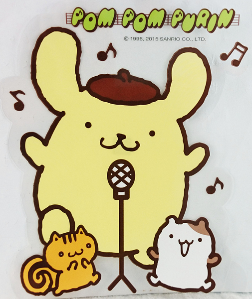 【震撼精品百貨】Pom Pom Purin 布丁狗~貼紙_音符