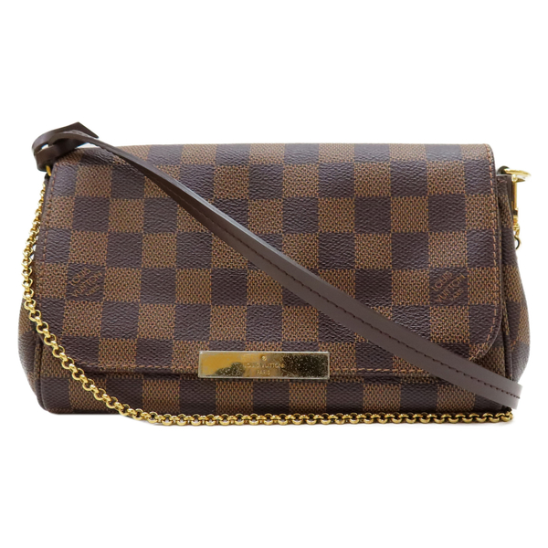 Authentic Louis Vuitton Damier Favorite PM 2Way Shoulder Bag N41276 Used F/S