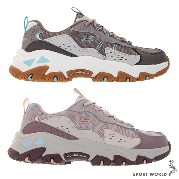 Skechers 休閒鞋 女鞋 老爹鞋 D LITES HIKER 咖/紫粉【運動世界】180128CHTN/180128PKMT