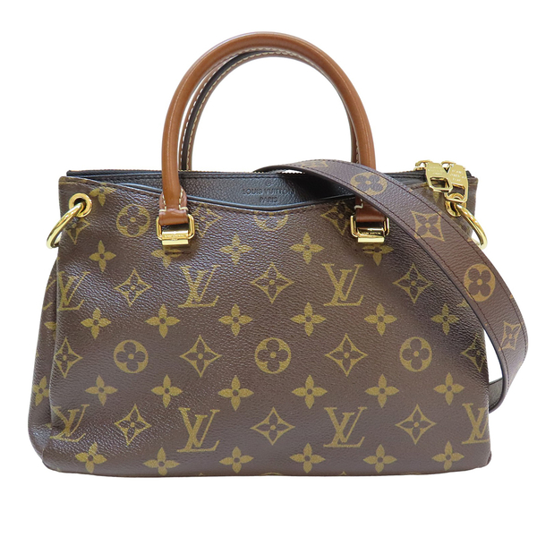 【二手名牌BRAND OFF】LOUIS VUITTON LV 路易威登 棕色 原花帆布 Pallas BB 單肩包 金扣 M41218