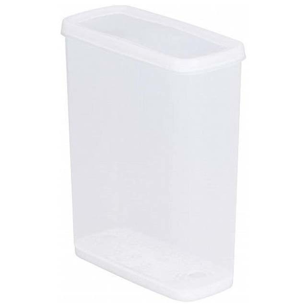 小禮堂 Inomata 透明塑膠密封罐附乾燥包 4L (白蓋款) 4905596-121480