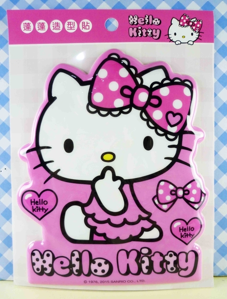 【震撼精品百貨】Hello Kitty 凱蒂貓~KITTY立體海綿貼紙-粉蝴蝶結 product thumbnail 2