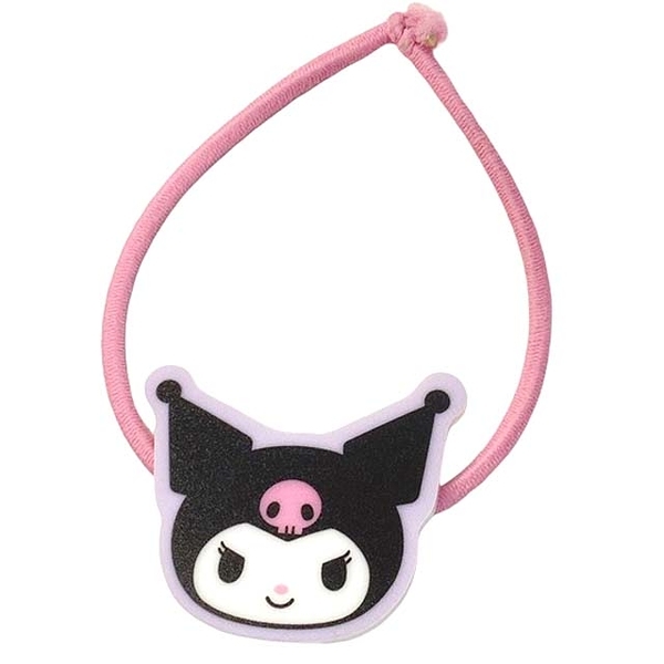 【震撼精品百貨】酷洛米_Kuromi~Sanrio 日本SANRIO三麗鷗 酷洛米 塑膠片造型彈力髮圈(大臉款)*53463