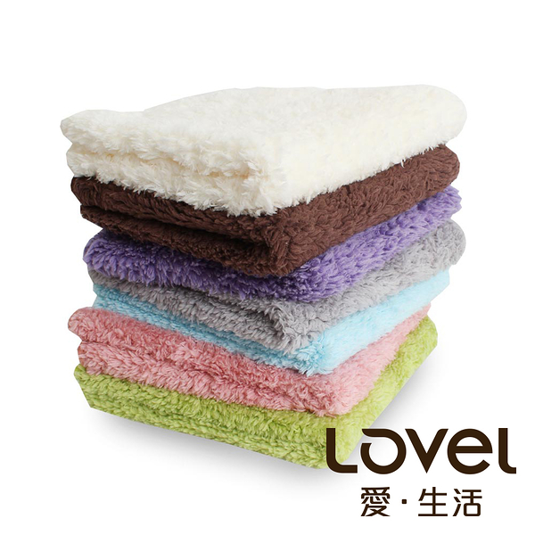 Lovel 7倍強效吸水抗菌超細纖維方巾6入組(共9色)