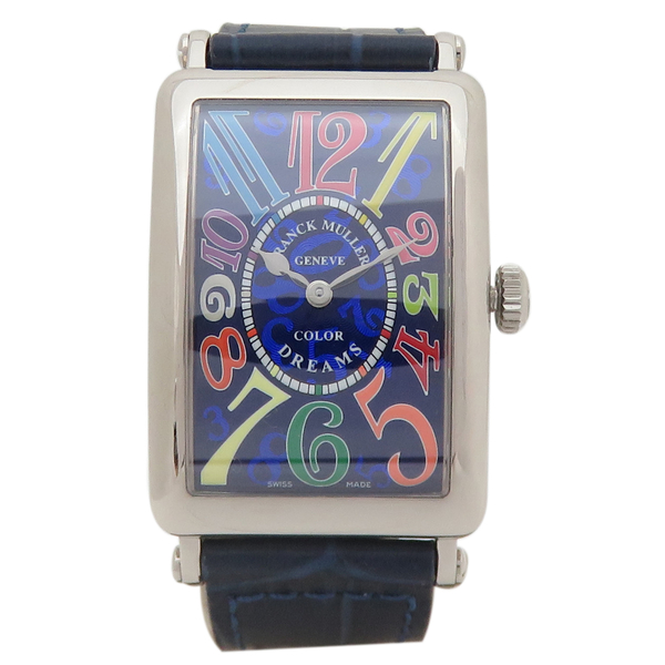 【二手名牌BRAND OFF】Franck Muller 法穆蘭【再降價】Long Island Color Dreams 18白K金 鱷魚皮革 腕錶 952QZ-6N