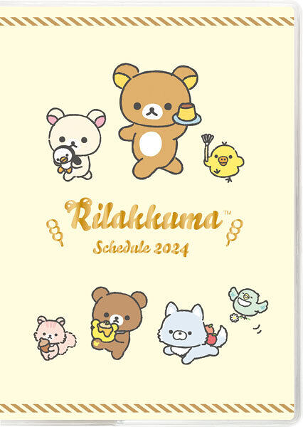 【震撼精品百貨】2024年 掛曆/年曆/手帳~Rilakkuma San-X 拉拉熊懶懶熊 2024 B6年曆手帳本-點心*84039