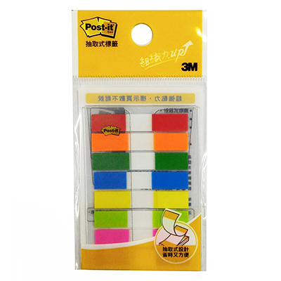 3M 思高牌 Post-it 利貼 NO.683-8C 可再貼抽取式標籤 八色 8x44mm