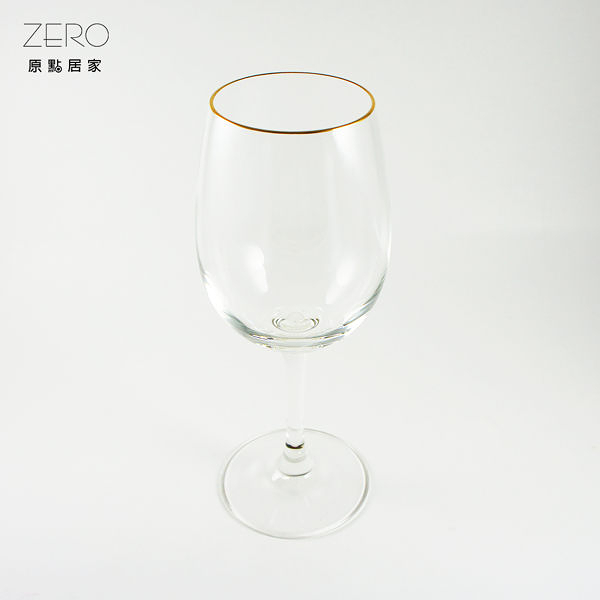 法國樂美雅 Arcoroc senso 杯口純金邊 紅酒杯 酒杯 高腳杯 玻璃杯 薄杯口 350cc