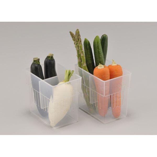 asdfkitty*日本製 INOMATA冰箱蔬果分隔盒-小-有隔板-食物收納盒/儲物盒-0368 product thumbnail 3