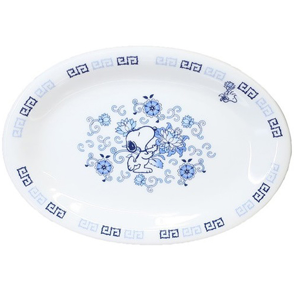小禮堂 Snoopy 陶瓷圓盤 (中華風格) 4964412-618238