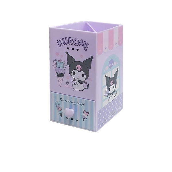 【震撼精品百貨】酷洛米_Kuromi~Sanrio 日本SANRIO三麗鷗 酷洛米多功能抽屜筆筒 筆架*01637