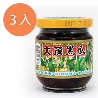 大茂 黑瓜 玻璃罐 170g (3入)/組【康鄰超市】