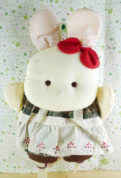【震撼精品百貨】日本精品百貨~絨毛鎖圈-後背包-兔子造型-綠 product thumbnail 2
